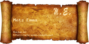 Metz Emma névjegykártya